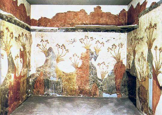 lilies-and-swallows-in-a-fresco-at-thera-excavation-site-ancient-greek-civillization